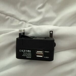 Black Dual USB Travel Wall Charger Adapter